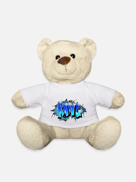 KANG GRAFFITI NAME PRINT Blau - Teddy - Weiß
