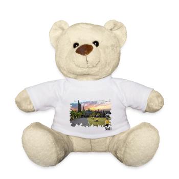 Bali Island of the Gods, Mother Temple - Pura Besakih - Teddy Bear - white - Front