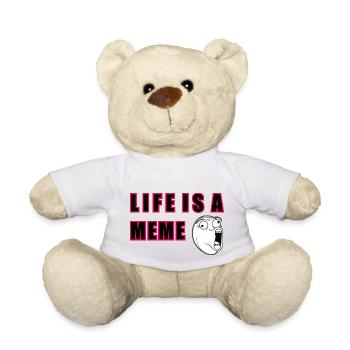 Das Leben ist ein Meme - Teddy - Weiß - Vorne