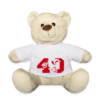 Moto 40 biker - Teddy Bear - white - Front