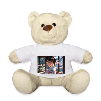 Colorful geisha in traditional elegance - Teddy Bear - white - Front