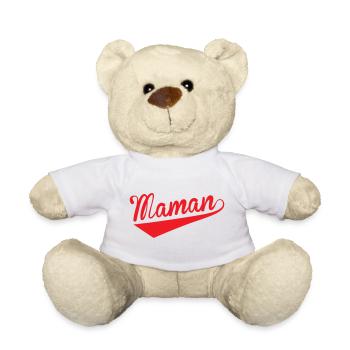 Maman d'Amour - Mother's Day - Teddy Bear - white - Front