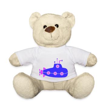 U-Boot Unterseeboot Tauchgang Tauchboot Kapitän - Teddy - Weiß - Vorne