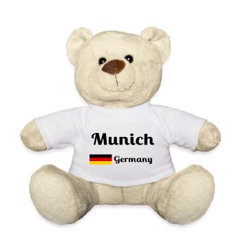 Munich Germany- Stylish prints - Teddy Bear - white - Front