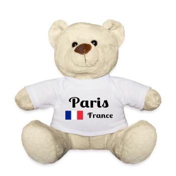 Paris Frankreich - Stilvolle Drucke - Teddy - Weiß - Vorne
