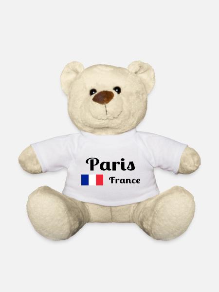 Paris Frankreich - Stilvolle Drucke - Teddy - Weiß