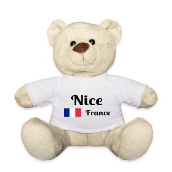 Nice France- Imprimés élégants - Nounours - blanc - Devant