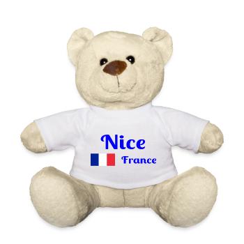 Nice France- Imprimés élégants - Nounours - blanc - Devant