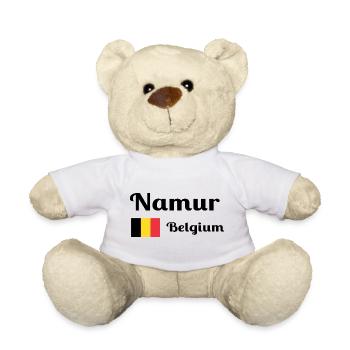 Namur Belgium- Stylish prints - Teddy Bear - white - Front