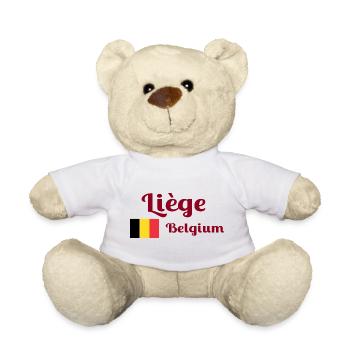 Liège Belgium- Stylish prints - Teddy Bear - white - Front