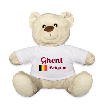 Ghent Belgium- Stylish prints - Teddy Bear - white - Front