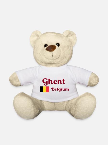 Ghent Belgium- Stylish prints - Teddy Bear - white