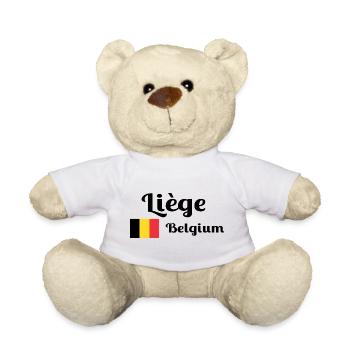 Liège Belgium- Stylish prints - Teddy Bear - white - Front