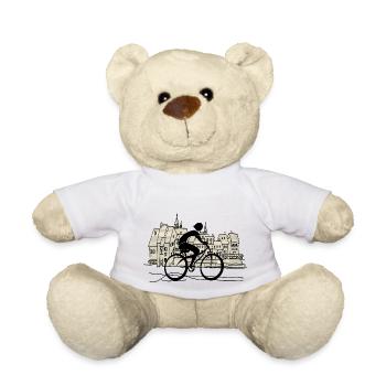 Cycliste - Nounours - blanc - Devant