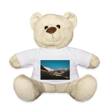 Alpen Glow On Agrafa mountain range in Greece - Teddy Bear - white - Front