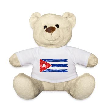 Drapeau de Cuba - Nounours - blanc - Devant