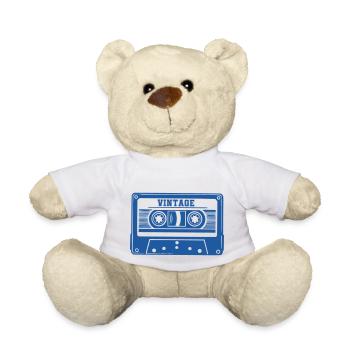 Cassette audio vintage - Nounours - blanc - Devant