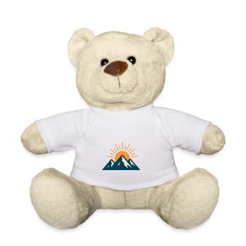 Montagne minimaliste Lever de soleil - Nounours - blanc - Devant