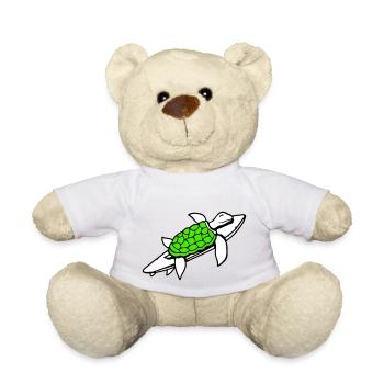 Wasserschildkröte Surfbrett Surfer Spaß Surfing - Teddy - Weiß - Vorne