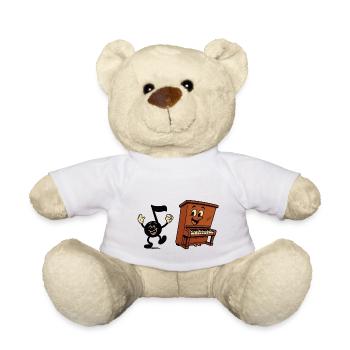 Danse au piano - Nounours - blanc - Devant