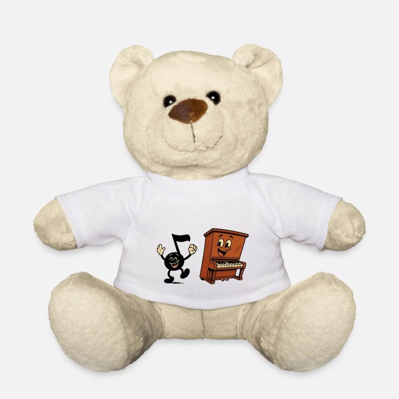 Danse au piano - Nounours - blanc