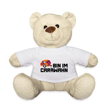 Caravan Palmen Wohnwagen Urlaub Camping Camper - Teddy - Weiß - Vorne