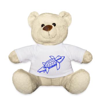 Wasserschildkröte Surfbrett Surfer Spaß Surfing - Teddy - Weiß - Vorne