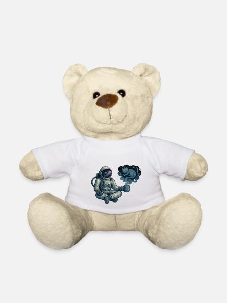 Cosmic Coffee Break - Teddy Bear - white