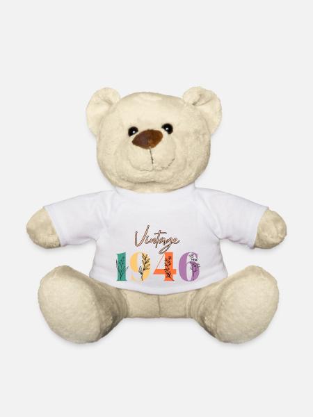 Jahrgang 1946 Blumen - Teddy - Weiß