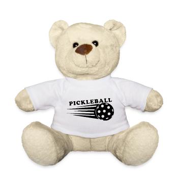 Pickleball in Motion - Dynamic Serve - Teddy Bear - white - Front