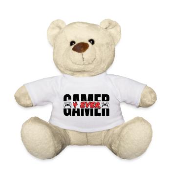 Gamer 4 Ever – Videospiel Leidenschaft T-Shirt - Teddy - Weiß - Vorne