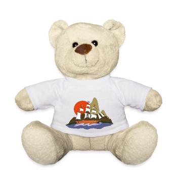 Sailing ship - Teddy Bear - white - Front