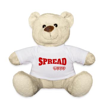 Ausdrucksstarkes Spread Love Design - Teddy - Weiß - Vorne