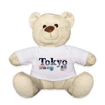 Tokyo Vintage Sport Denim Abzeichen - Teddy - Weiß - Vorne
