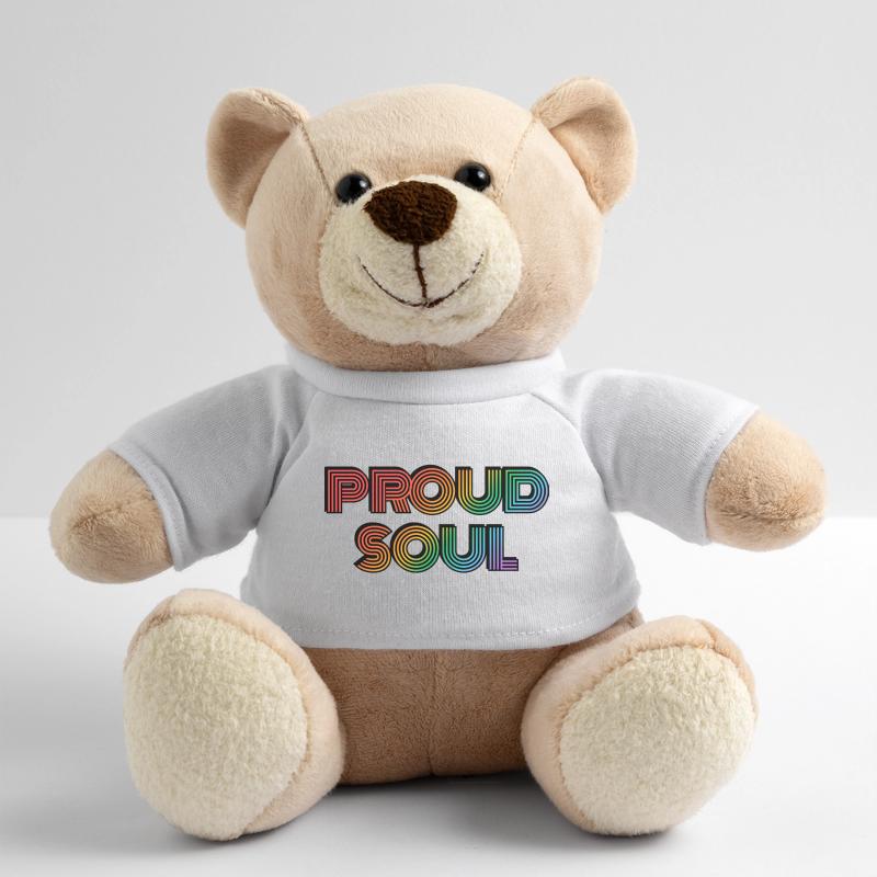 Stolzer Soul Regenbogen Funky Typografie Teddy