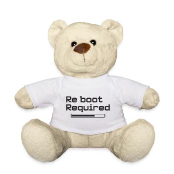 Reboot Required – Retro-Gaming-Style - Teddy - Weiß - Vorne