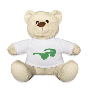 Lunettes de soleil vertes Graphique - Nounours - blanc - Devant