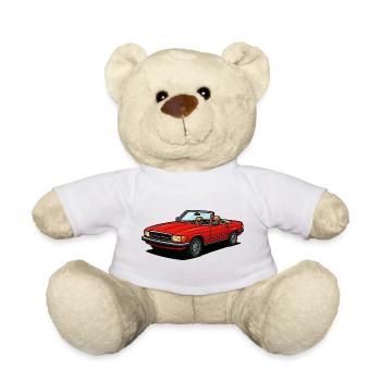 Rotes Cabrio Offenes Dach - Teddy - Weiß - Vorne