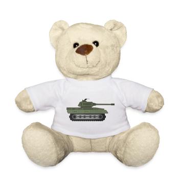 Military tank - Teddy Bear - white - Front