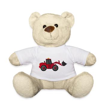 Excavator - Teddy Bear - white - Front