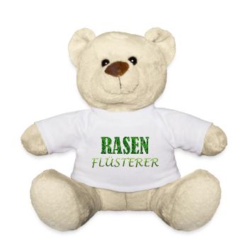 Rasenflüsterer Rasenpfleger Platzwart Greenkeeper - Teddy - Weiß - Vorne