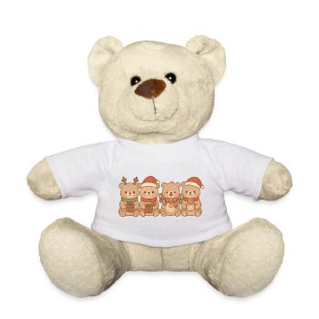 Bären für Kinder, Jungen und Mädchen, Weihnachtsbä - Teddy - Weiß - Vorne