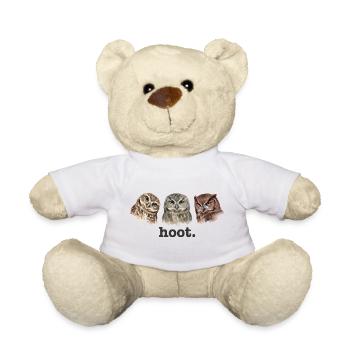 Owls call funny owl lovers funny call - Teddy Bear - white - Front