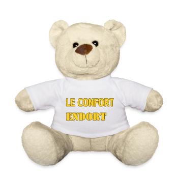 Le confort endort. - Nounours - blanc - Devant