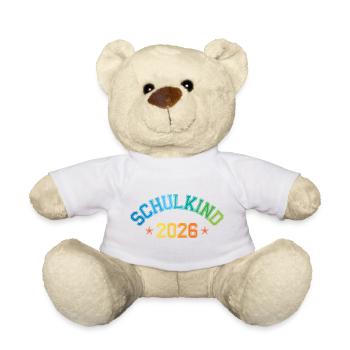 School Child 2026 School Enrollment College Leotard - Teddy Bear - white - Front