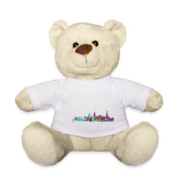 Oslo City Skyline Opernhaus Moderne Kunst - Teddy - Weiß - Vorne