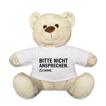 Bitte nicht ansprechen. Danke. | Introvertiert - Teddy - Weiß - Vorne