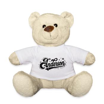 Anderson name first last family - Teddy Bear - white - Front
