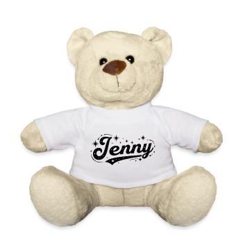 Jenny name first last family - Teddy Bear - white - Front