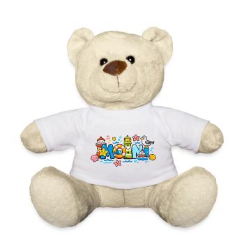 MOIN Möwe Leuchtturm Maritim Bunt - Teddy - Weiß - Vorne